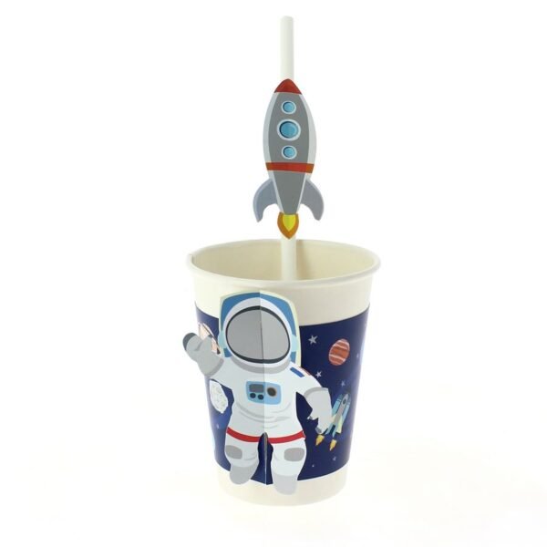 6 Pailles en papier Espace