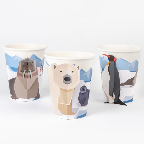 6 Gobelets Animaux Polaires