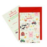6 invitations Animaux de la ferme