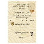 6 invitations Savane