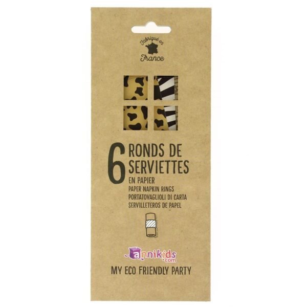 6 Ronds de serviettes Savane