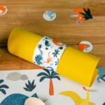 6 Ronds de serviettes Dinosaures